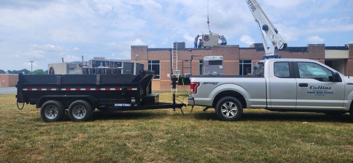 Lake Forest High School HVAC install in Felton, Delaware